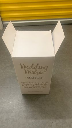 Wedding wishes Glass jar