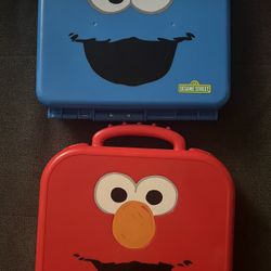Sesame Street Elmo ABC Cookie Monster Numbers Take Along Brief Case Very Popular Hard To Find