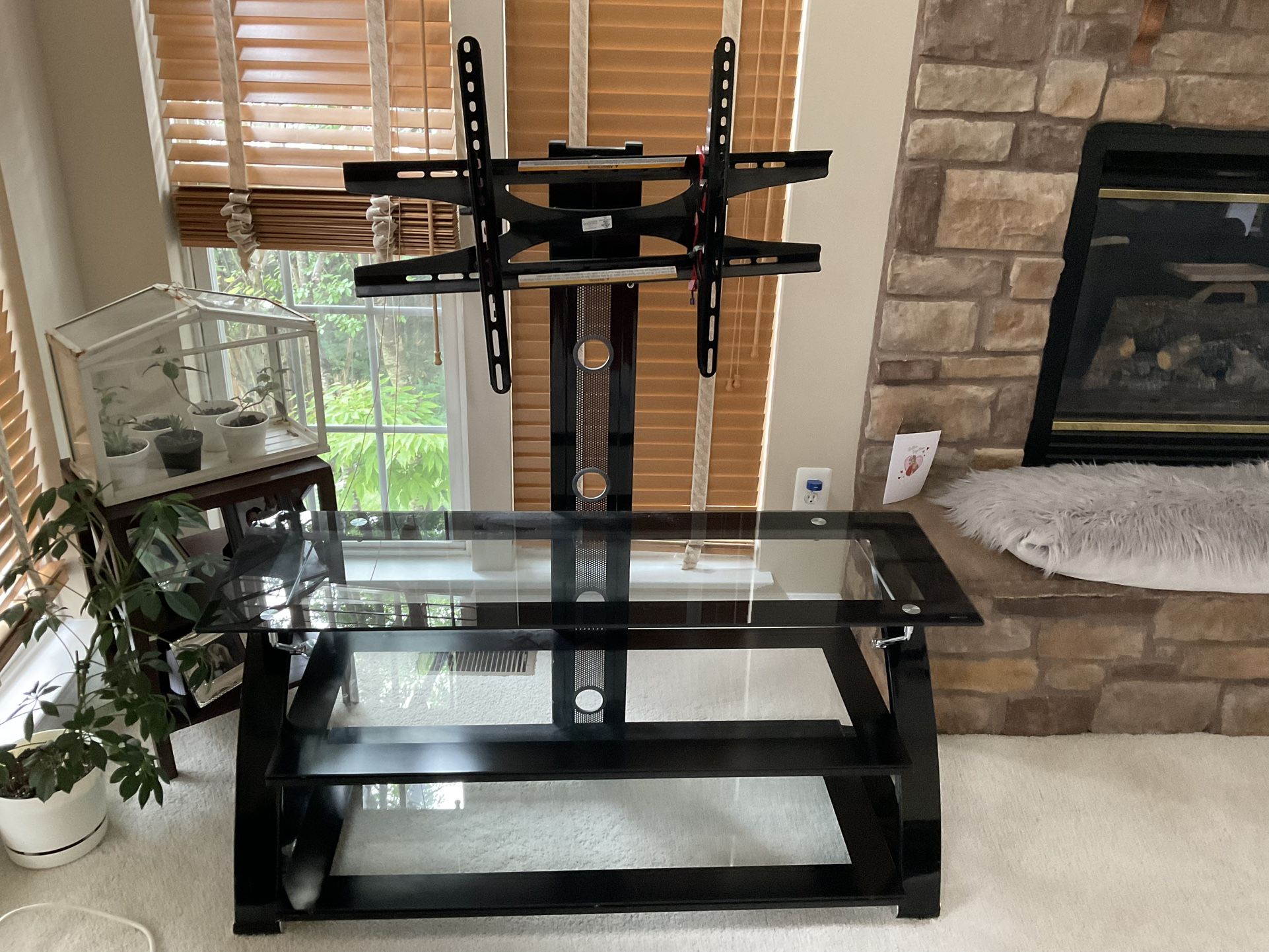 Glass Entertainment Center With Tv Stand