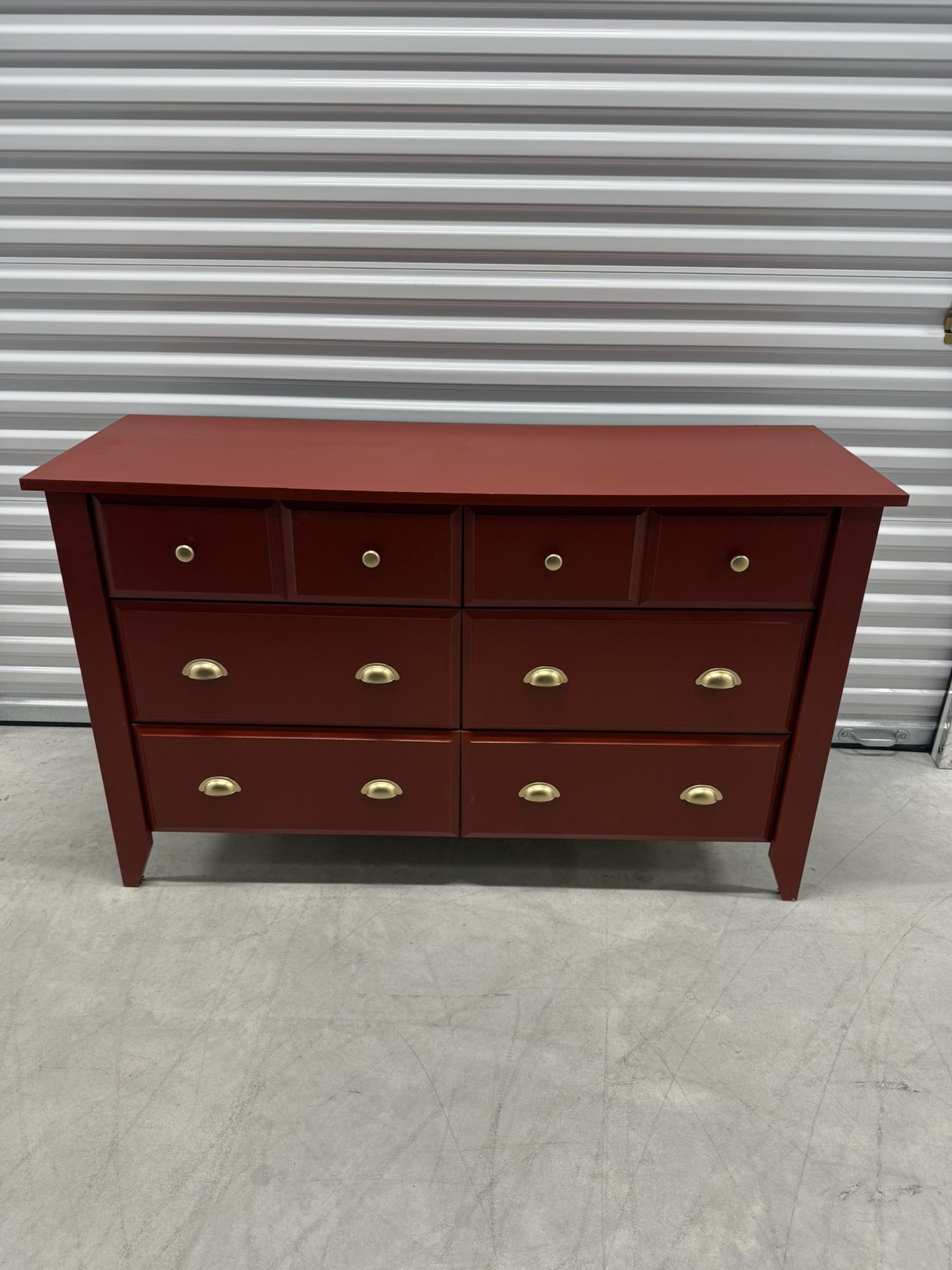 🚨Free Delivery Red Pepper Plywood Dresser - 6 Drawers