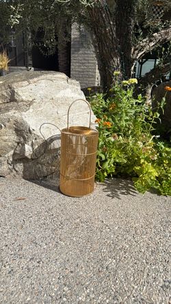 Gold Wire Candle Lantern