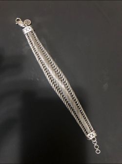 Lois Hill Tapered Sterling Silver Bracelet, 41.0g