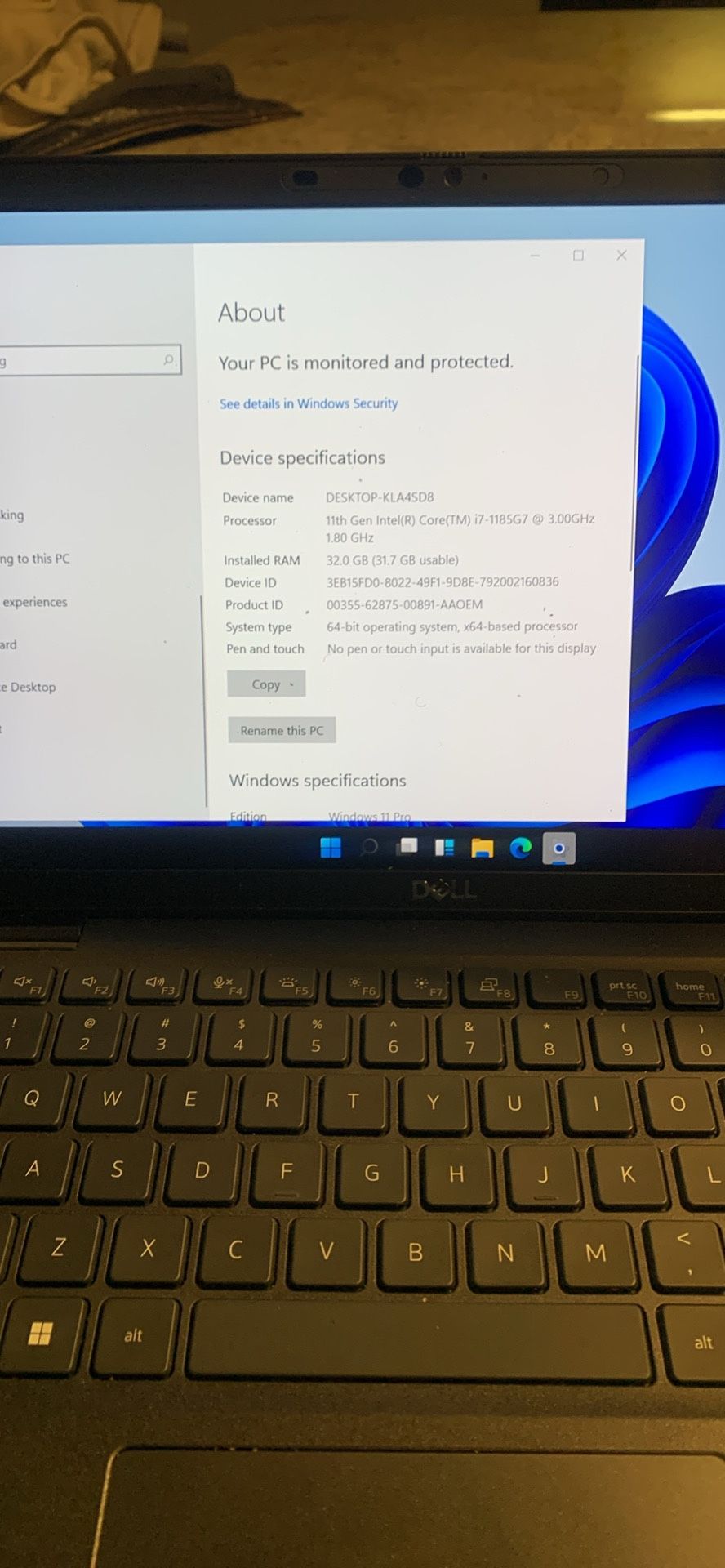Laptop and monitor