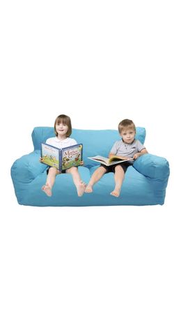 Kids Bean Bag Chair Children Memory Sponge Lounger Sofa Furniture with Two Seats, 51.2 x 31.5 x 18.5 in