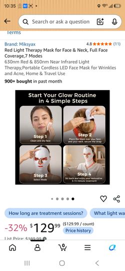Red Light Therapy Mask