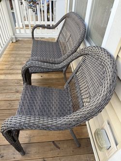 Resin outdoor patio furniture set