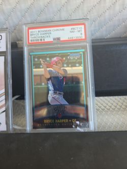 2011 Bowman Chrome Bryce Harper Throwbacks PSA 8