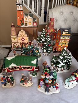 Christmas Village Collection with Figurines and Buildings