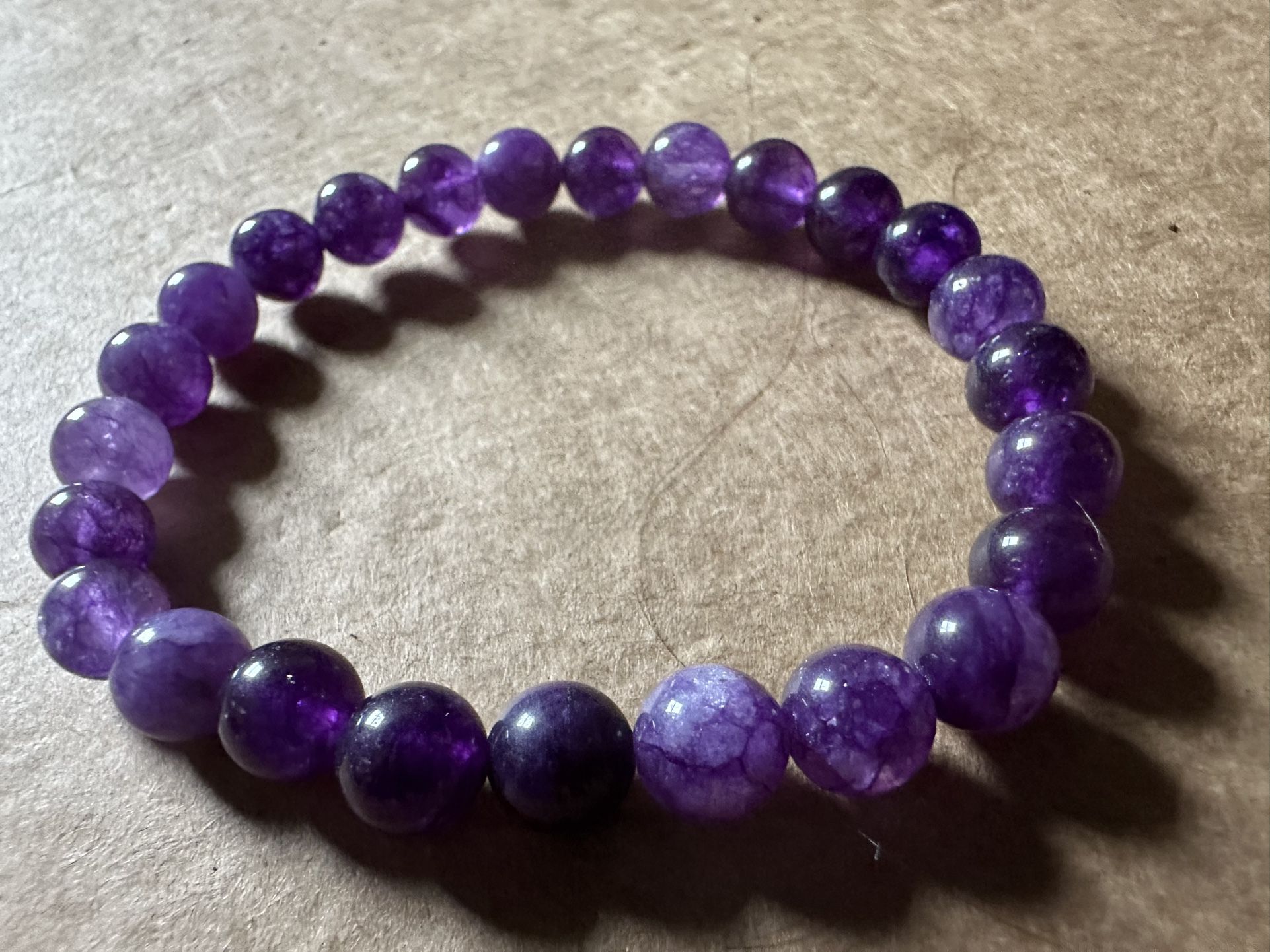 Genuine Amethyst Handmade Bracelet
