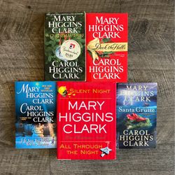 Mary and Carol Higgins Clark Christmas Books (Lot Of 6)
