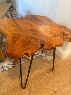 Live edge side table