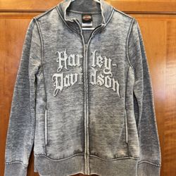 WOMANS HARLEY DAVIDSON ZIP UP JACKET (medium)