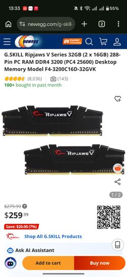 G.Skill Ripjaws DDR4-3200 16GBx2