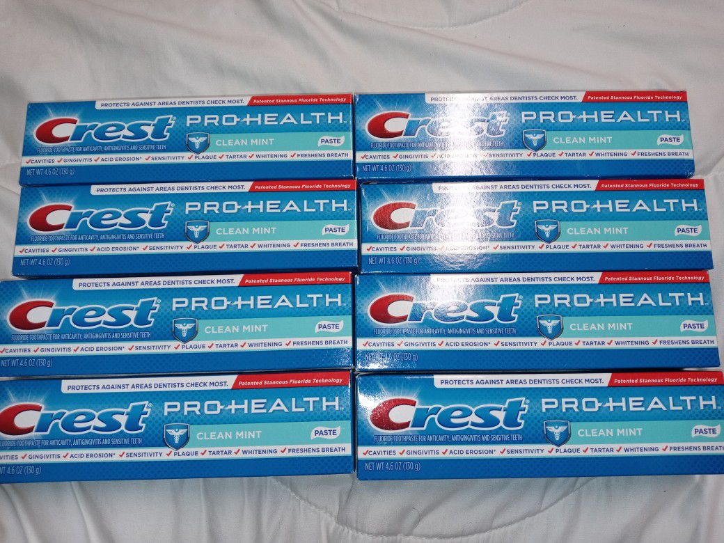 Crest pro health lot of 8 asking $10.00