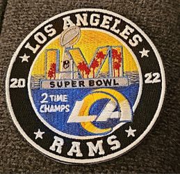 Los Angeles Rams 2X Super Bowl Champs 3.5" Patch Iron/Sew On!