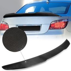 04-10 BMW 5 Series Sedan 525i 528i X Drive 530i 535i M5 525xi 550i 530xi 545i Rear Trunk Lip Spoiler Wing Carbon Fiber