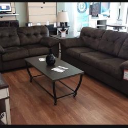  By Ashley Brown  Earth  Sofa Loveseat~ Living Room Set 👍 In Stock✅