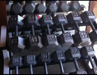 5 To 60 Lbs Dumbbells With Rack Obo