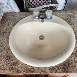 BATHROOM VANITY 28 3/4 WIDE WITH SINK AND FAUCET 