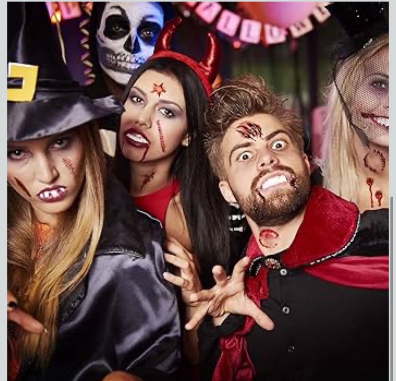 Halloween Temporary Tattoos, Halloween Stickers with Fake Blood, Scars, Wound,