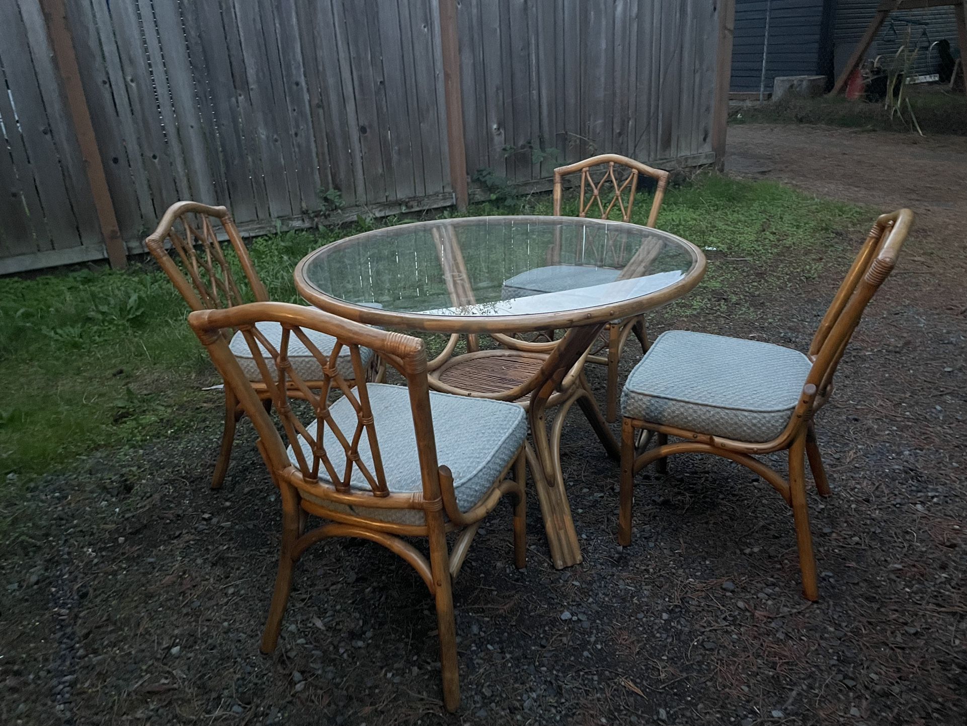 Vintage Ratan Dining Set 