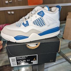 Jordan 4 Retro Industrial Blue Size 10c,2c