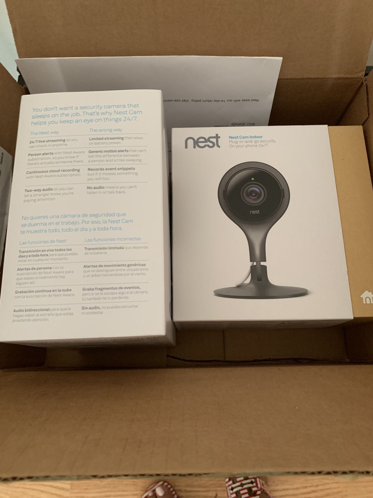 2 NEST Cameras (Indoor) The price is FIRM AND NON NEGOTIABLE