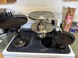 Decorative Cake & Dessert Stands – Set of 4 – $15