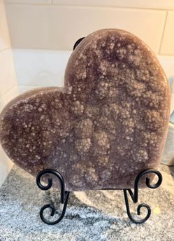 Large amethyst heart