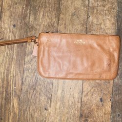 Coach Purse With Zipper Brown