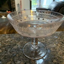 Clear Glass Candy Dish Vintage 