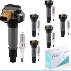 NEW Set of 6 UF646 Ignition Coil Pack & SP534 Spark Plug (3.5L V6 Only) 
