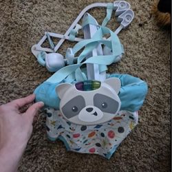 Infantino 2-in-1 Music & Lights Doorway Jumper - Raccoon & Space