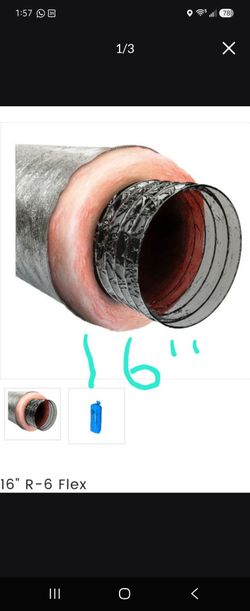 16" AC HVAC DUCT DUCTWORK R6