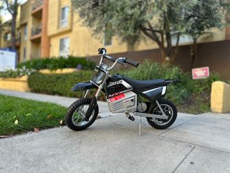 Razor Dirt Rocket MX350 - Black with Decals, up to 14 mph, 24V Electric Dirt Bike for Child 8+