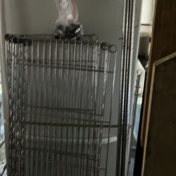 Five shelf metal rack