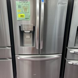 36” LG Open Box 3 Door Refrigerator Free Delivery With 1 Year Warranty 