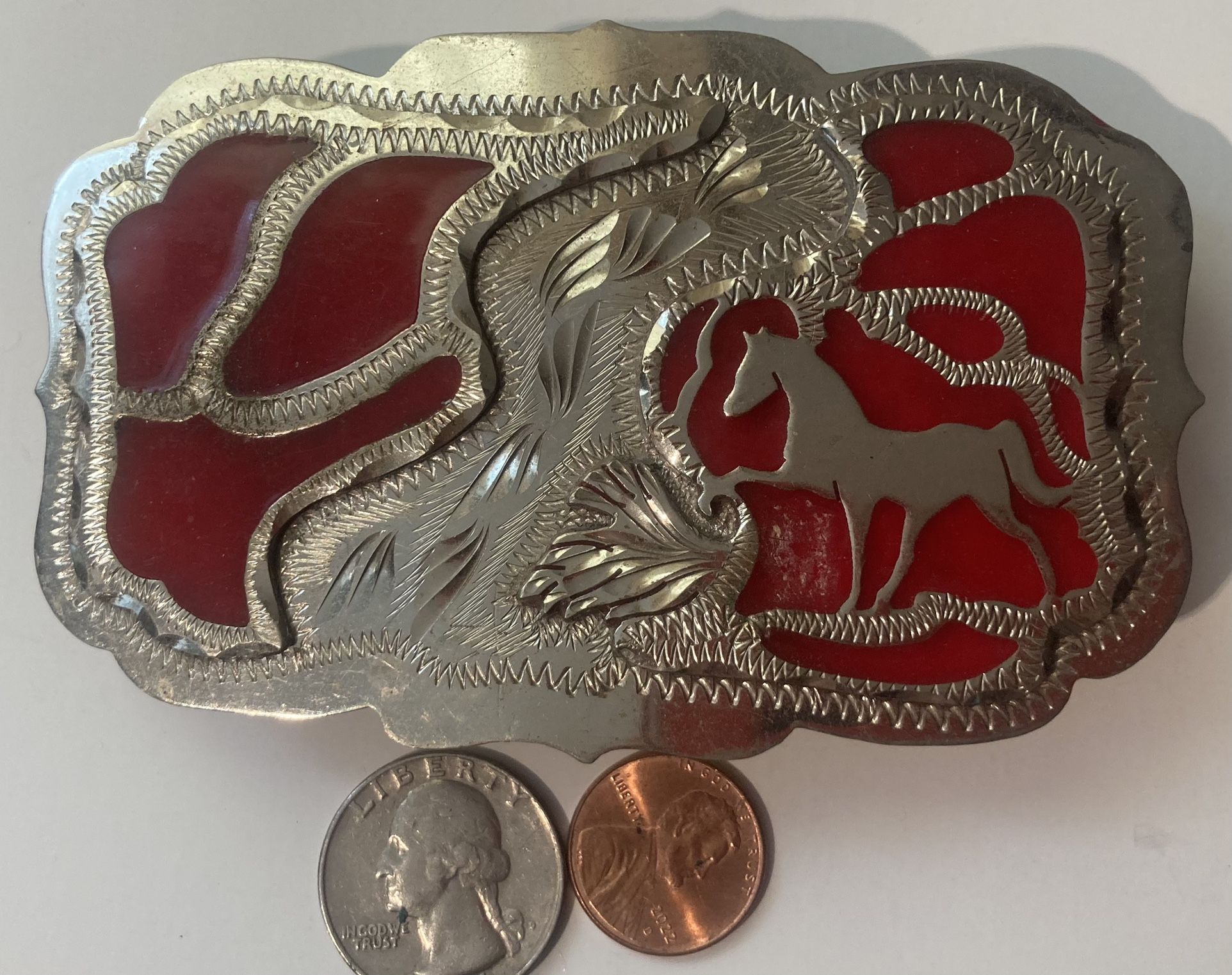 Vintage Belt Buckle Hand Made Wil-Aren Originals