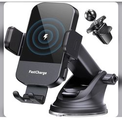 New  Wireless Car Charger, 15W Fast Charging Auto Clamping Car Charger Phon...