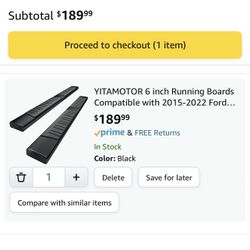 YITAMOTOR 6 inch Running Boards 07-19 Chevy Silverado, 07-19 GMC Sierra