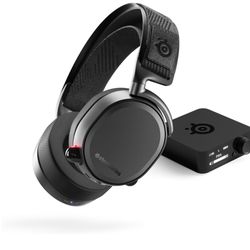 SteelSeries Arctis Pro Wireless Gaming Headset - High Fidelity 2.4 GHz Wireless - Mixable Bluetooth - Non-Stop Dual Battery - OLED Base Station - AI N