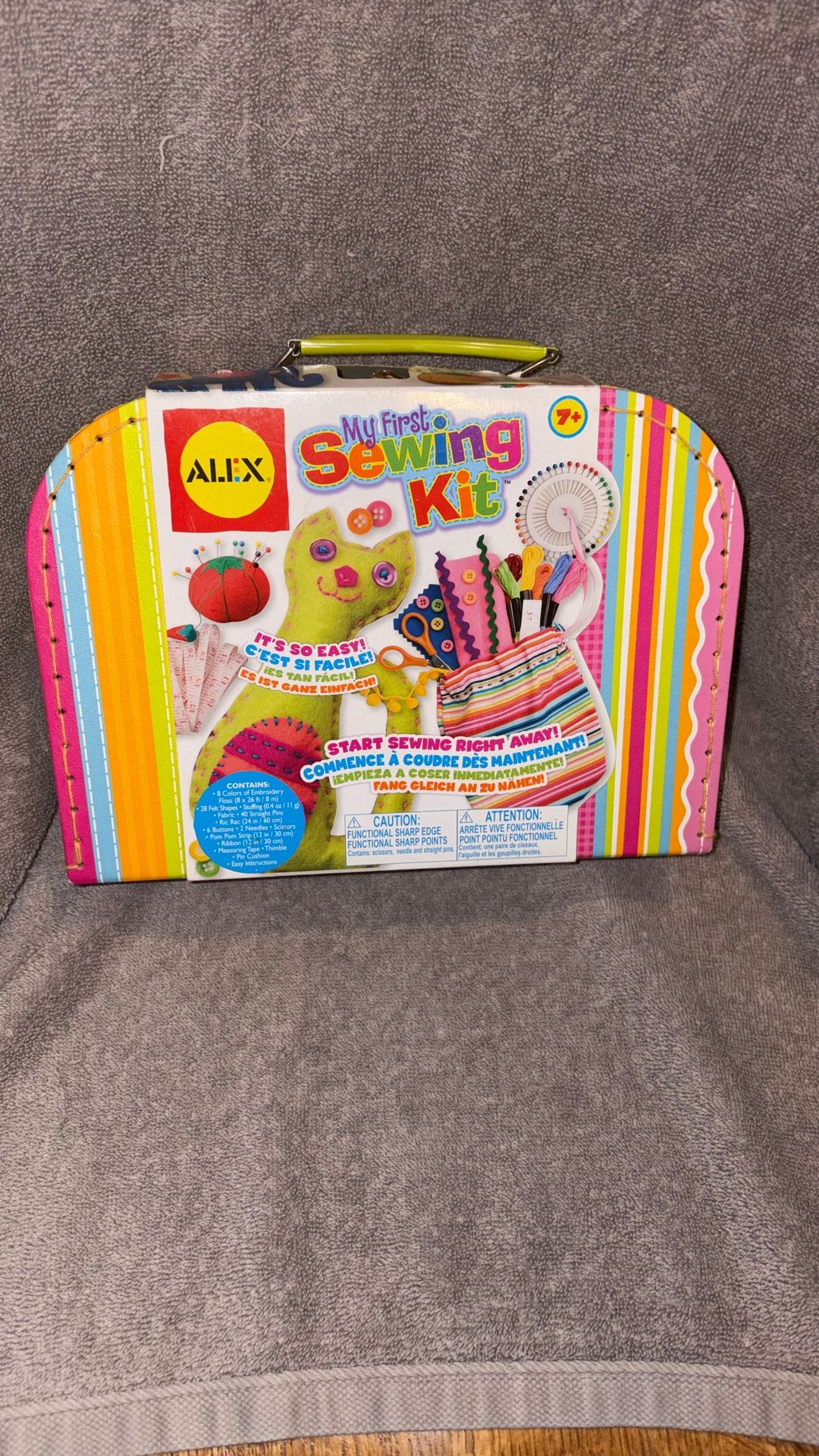 ALEX. My First Sewing Kit and its own carrying case with handle new