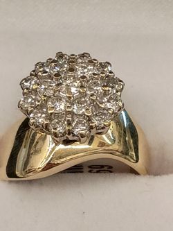 14k, 6.9g, yellow gold ring, size 8