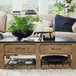 Parker Rectangular Reclaimed Wood Coffee Table

