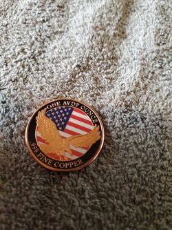 1 oz .999 Fine Copper Eagle Round Coin