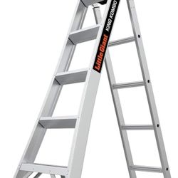 Little Giant Ladders, King Kombo 2.0, Professional, 6 Ft. A Frame, 10 Ft. Extension, Single Hinge 2.0, Aluminum, Type 1A, 300 lbs weight rating, (1490