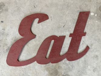 Metal Eat Sign