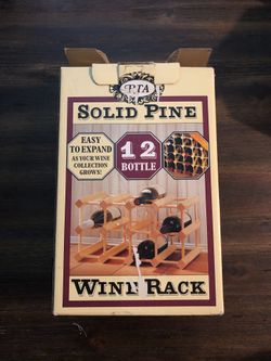 Pine wood wine bottle rack
