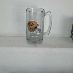 49ers NFL glass mug