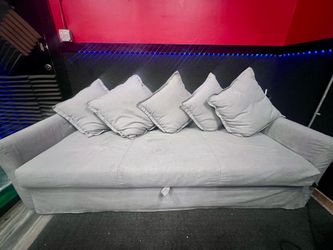 IKEA HOLMSUND 3-Seat Sleeper Sofa / Couch (Light Gray)